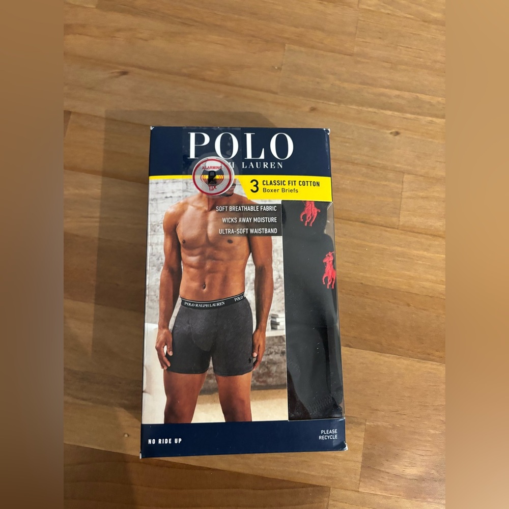 Polo by Ralph Lauren Men's Classic Black Boxer Briefs